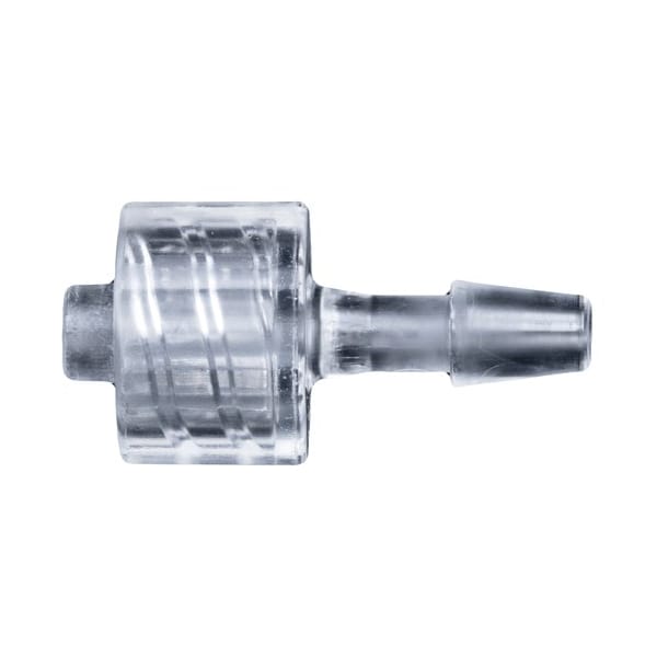 Cole Parmer Luer to Hose Barb Fitting, Straight Adapter, CrystalVu, Cleanroom, Male Luerx1/8in ID; 10PK LM-2CVU-QC - main